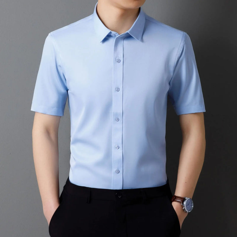 Deep Purple Men's Dress Shirt, Perfect for Weddings, Parties, Business Events, and Performances. White,Black,Blue,Red,Gray,Pink.