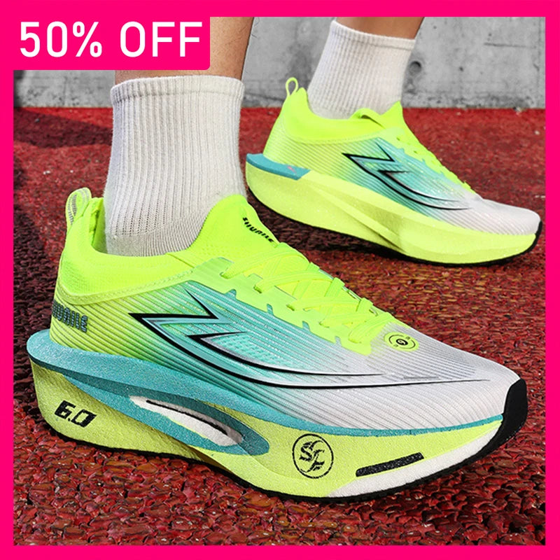 Unisex Sneakers High Quality Mesh Breathable Marathon Light Outdoor Training Shoes Thick Soled Damping Anti Slip Running Shoes