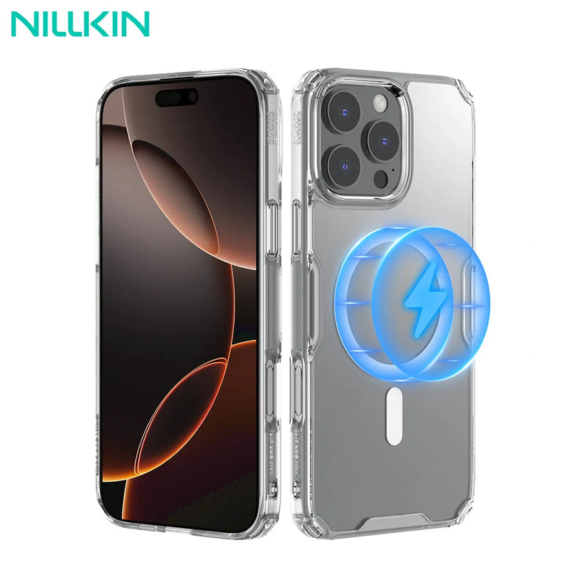 Nillkin for iPhone 16 Pro Max MagSafe Case for iPhone 16 Pro TPU Hybrid Classic Magnetic Cases for iPhone 16 Transparent Cover