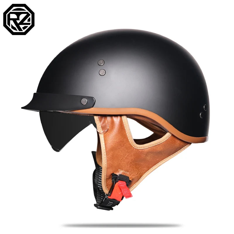 Motorcycle Helmet With lenses Retro Half Helmet Jet Helmet Open Helmet Scooter Cruiser Chopper Half Shell Helmet Adult