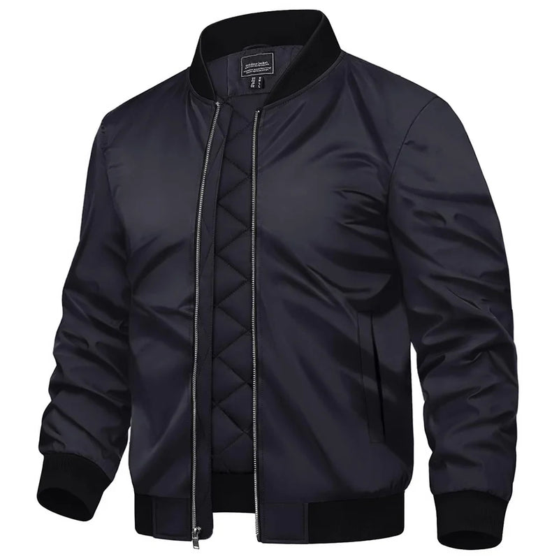 TACVASEN Winter Bike Jackets Mens Padding Thick Warm Pilot Jacket Outdoor Windproof Waterproof Hiking Jacket Windbreaker