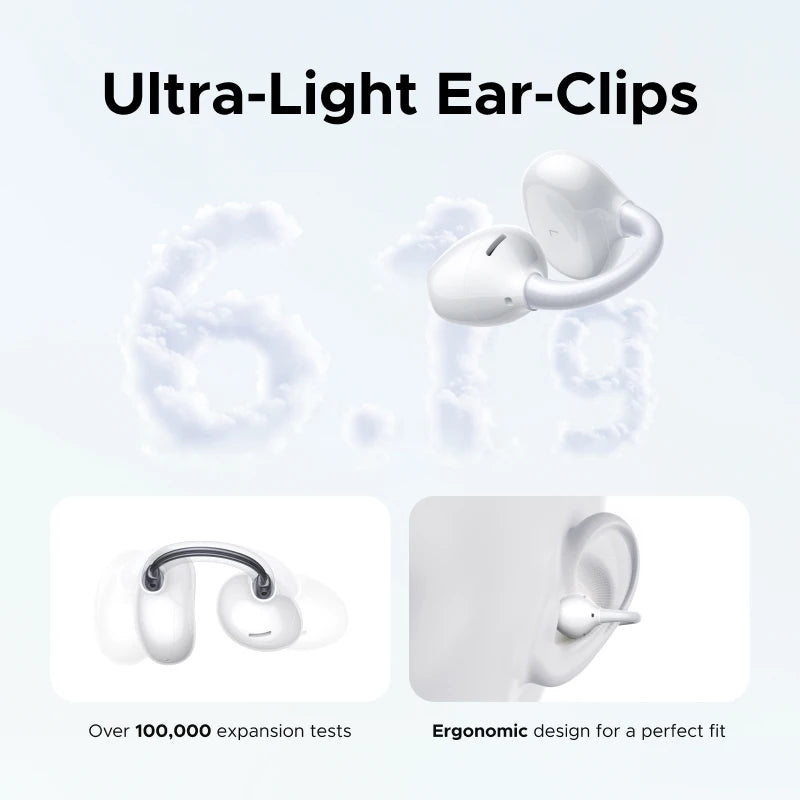 Open Ear Wireless Headphones 35hours Playtime Bluetooth Earphones ANC Active Noise Cancellation
