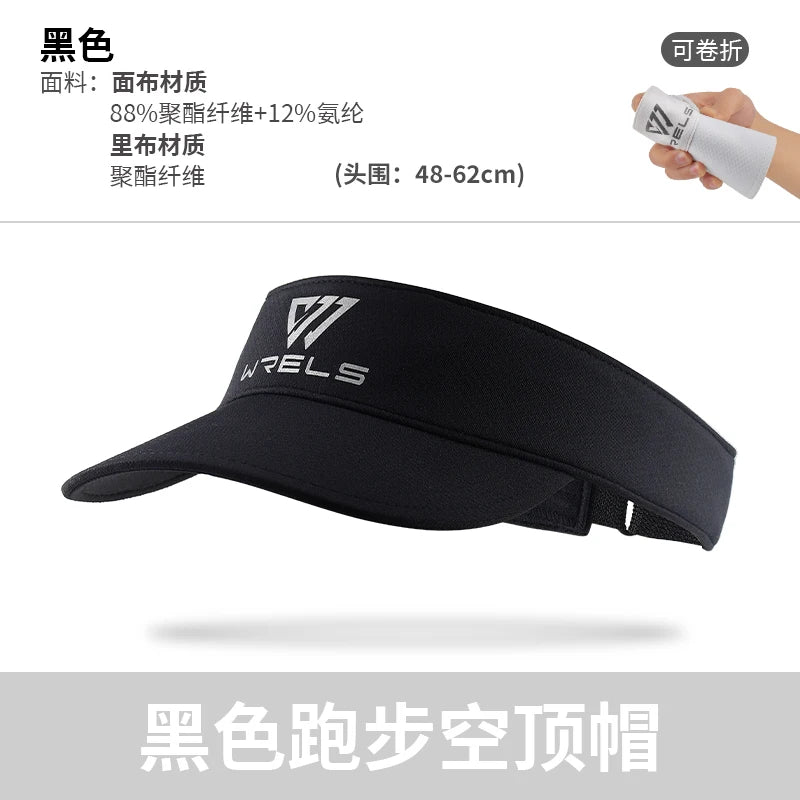 WRLES Cooling Stretchy Visor Hats UV Protection Top Empty Sports Tennis Golf Running Suing Sunscreen Baseball Cap Sun Visor Hat