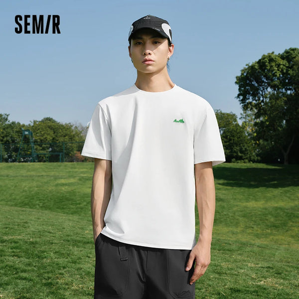 អាវយឺតបុរស Semir ឆ្នាំ ២០២៦ ទាន់សម័យ ស្ងួតរហ័ស ការពារកាំរស្មីយូវី ប្រឆាំងបាក់តេរី ប៉ាក់ រចនាប័ទ្មគូស្នេហ៍ បោះពុម្ព