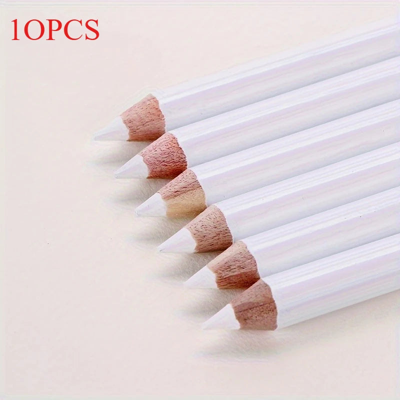 White Chalk Marking Pencils , Comfortable Design -  for Sewing, Fabric Work, Dressmaking,And Quilting pattern quilting templates