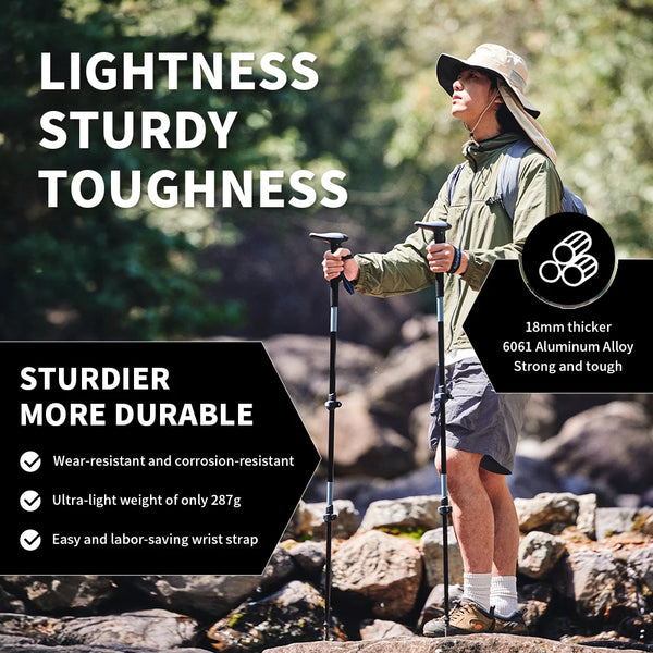 ដំបងដើរ Naturehike Sunny Snow Base ដំបងដើរលេងក្រៅផ្ទះសម្រាប់កុមារ បុរស ស្ត្រី ដំបងបោះតង់ ធ្វើពីអាលុយមីញ៉ូមស្រាលខ្លាំង សម្រាប់ដើរលេង