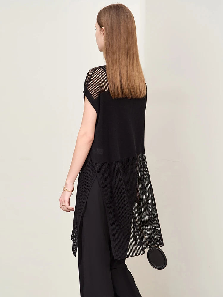 អាវយឺត Amii Minimalism រដូវស្លឹកឈើជ្រុះឆ្នាំ ២០២៥ ថ្មីសម្រាប់ស្ត្រី កមូលវែងបើកចំហរសម 12442298