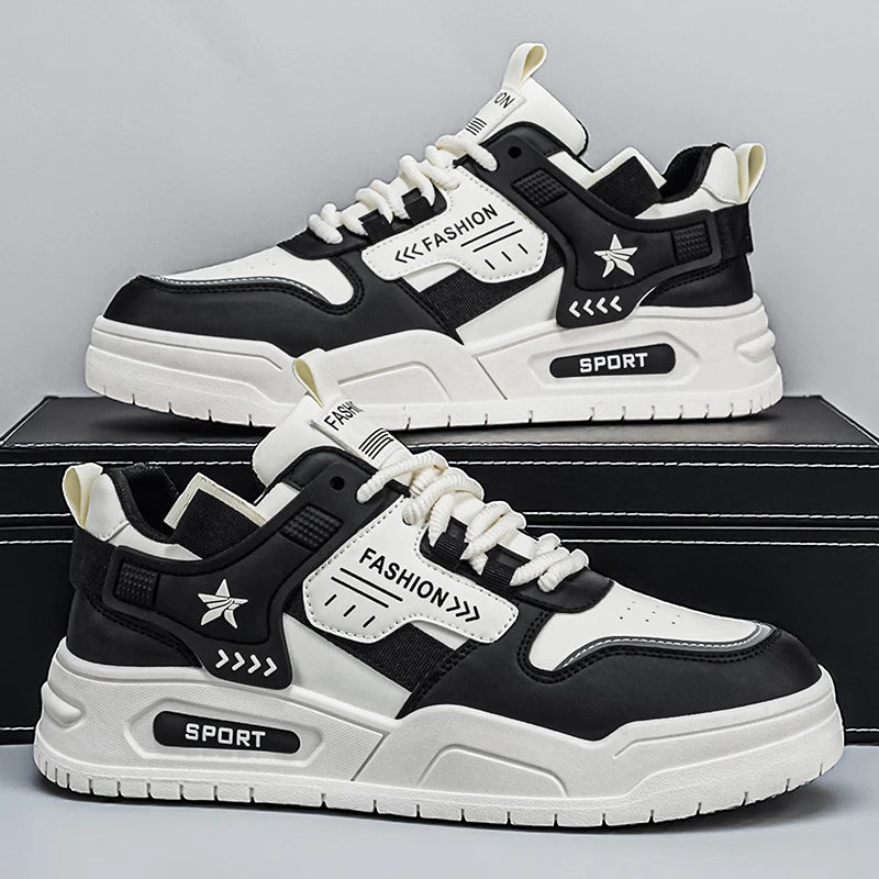 Men's thick-sole casual shoes Four seasons new soft-sole anti-slip comfort outdoor walking shoes fashion flat sports board shoes
