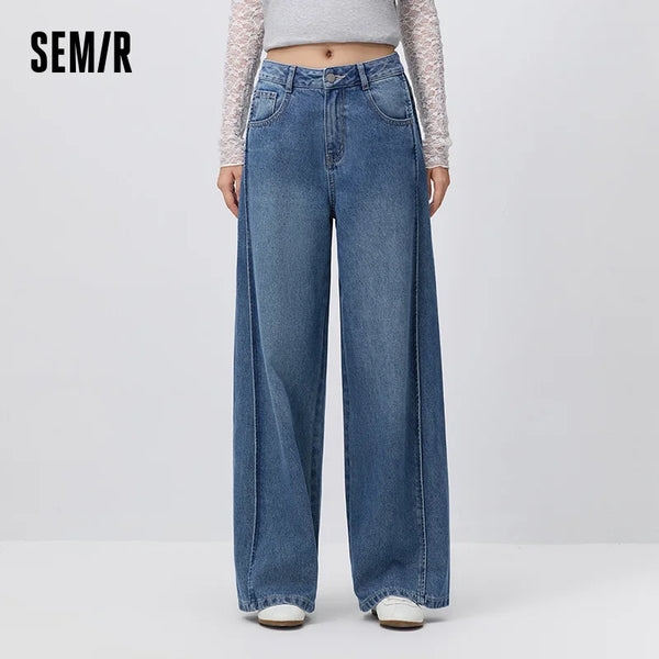 ខោខូវប៊យ Semir សម្រាប់នារី ជើងធំ រលុង ស្ទីលតាមដងផ្លូវ ខោខូវប៊យស្ដើង ប្រវែងជាន់ រដូវស្លឹកឈើជ្រុះ ស្លៀកប្រចាំថ្ងៃធម្មតា 2026