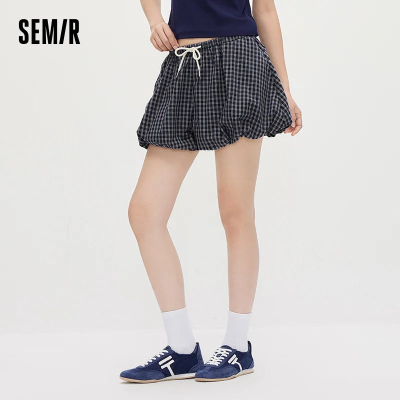 ខោ Semir សម្រាប់នារី ខោខ្លីរលុង ផ្អែមល្ហែម គួរឲ្យស្រលាញ់ រចនាប័ទ្ម Vintage Bud ឆ្នាំ 2026 ម៉ូដសម្លៀកបំពាក់ប្រចាំថ្ងៃ សម្រាប់រដូវក្តៅ