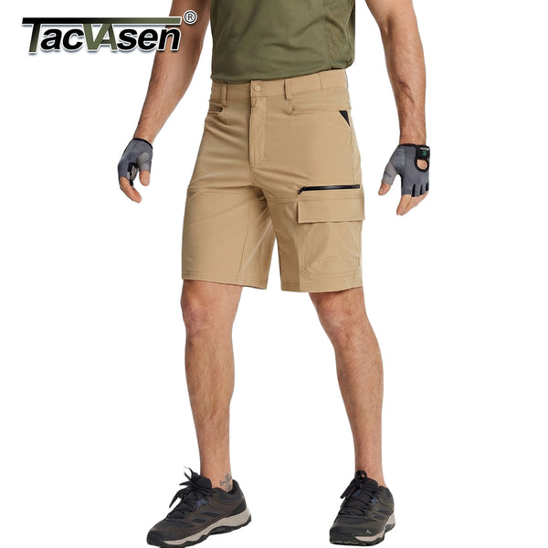 TACVASEN Summer Quick Drying Nylon Work Shorts Mens Casual Hiking Cargo Shorts Lightweight Outdoor Fishing Short Pants