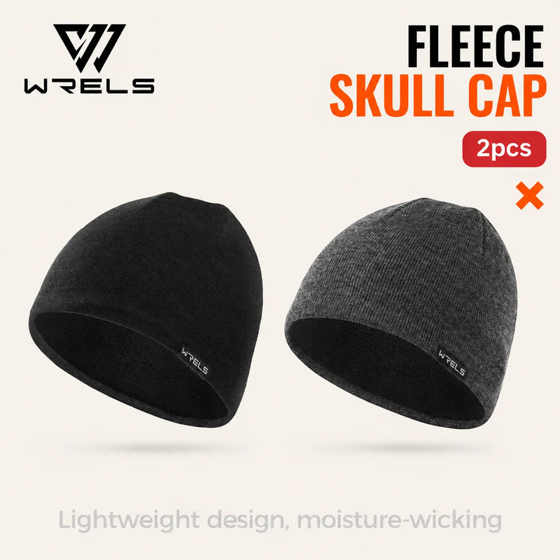 WRELS Running Beanie Windproof Warm Hat Fleece Lined Stretch Elastic Anti Cold Skiing Winter Outdoor Men Women Thermal Skull Cap