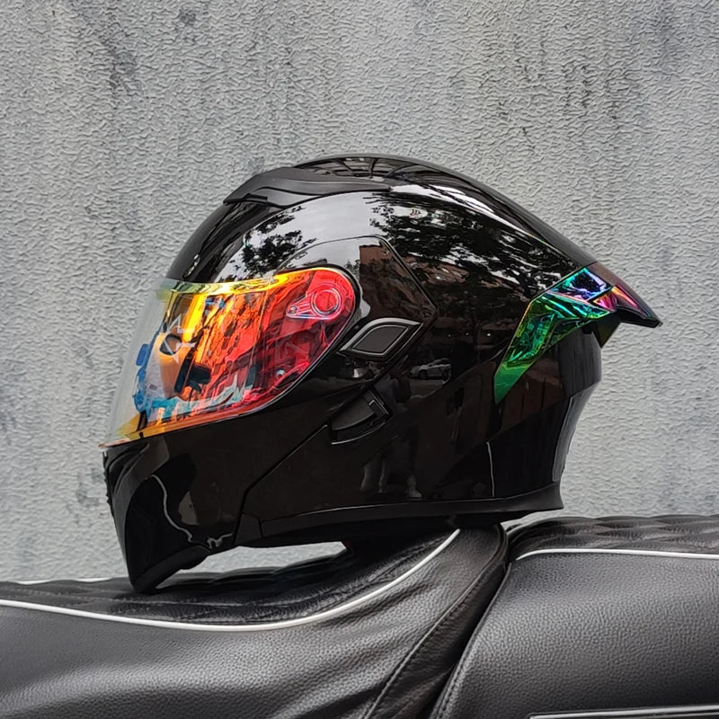 ORZ's latest high-quality modular flip helmet cascos para motos motorcycle dual lens full helmet capacity DOT approved