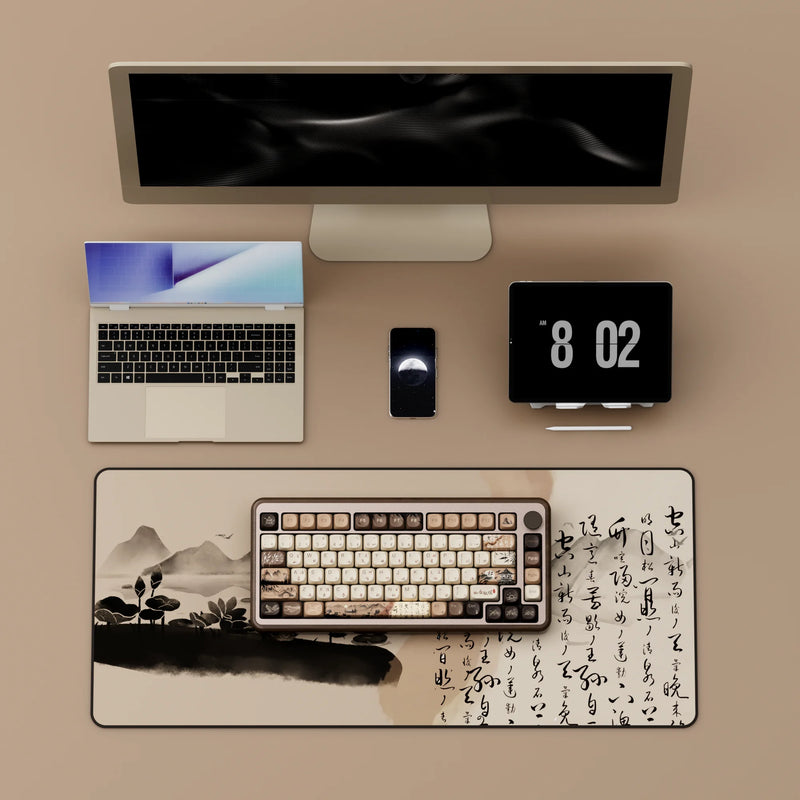 Akko MU02 75% Mountain Seclusion Wooden Mechanical Keyboard RGB Hot-swappable BT5.0/2.4G Wireless & Type-C Wired Gaming Keyboard