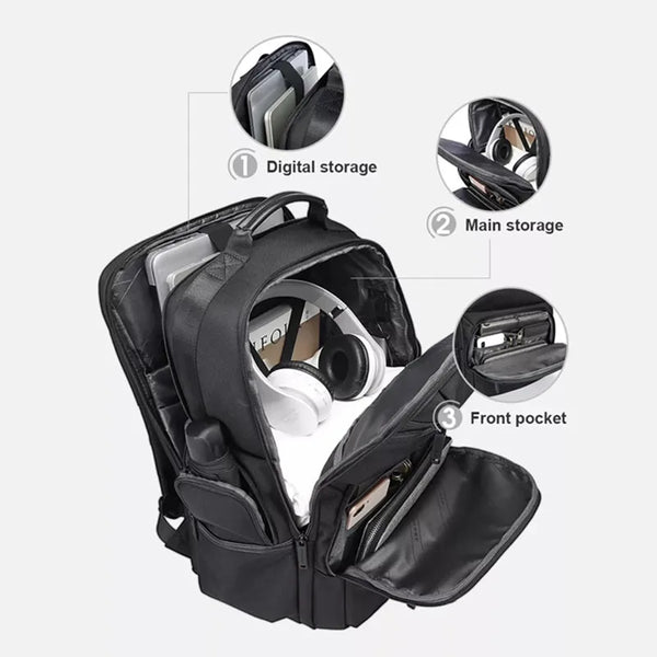 BANGE Anti Theft Laptop Backpack 15.6" Anti-wrinkle Waterproof USB Recharging Oxford Backpack Men Fashion Travel Bag Backpacks