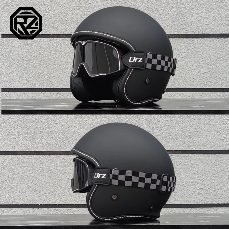 2025 High Quality Retro 3/4 Motorcycle Helmet Capacity de Moto Couple Half Helmet DOTcascos para Motos