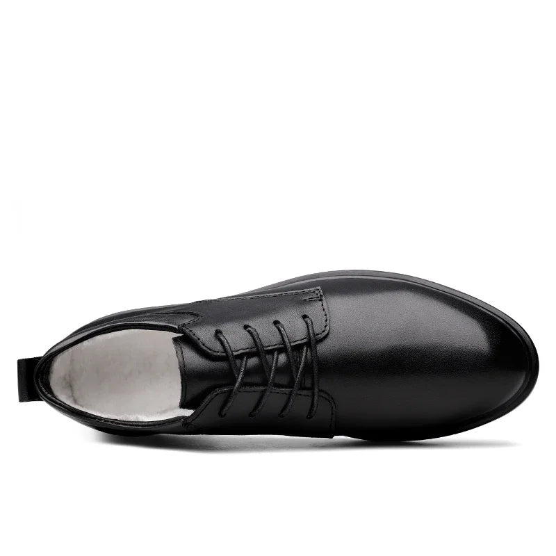 Men's Genuine Leather Oxford Dress Shoes Business Formal Office Wedding Lace-Up Black For Gentleman Plus Big Size 49 50 51 52 53