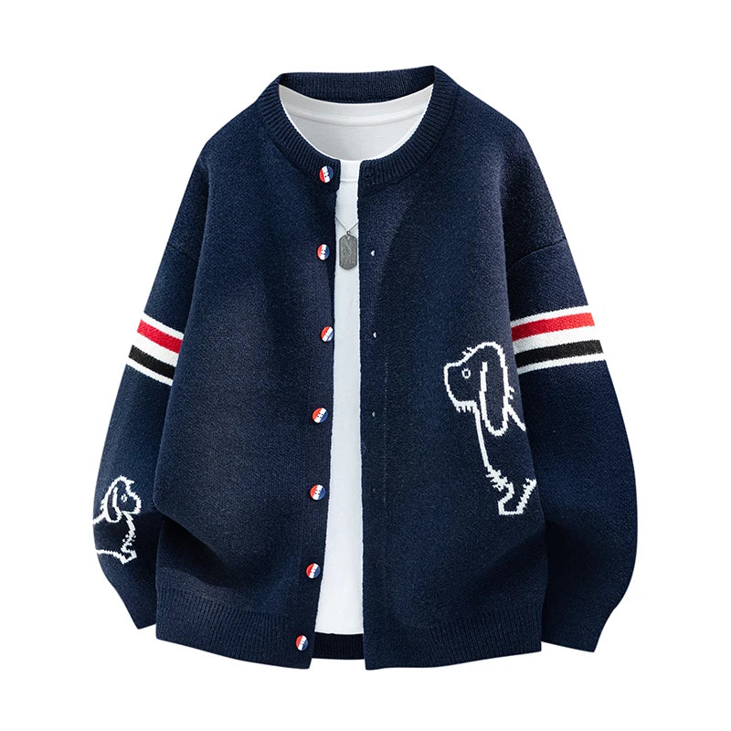 New Autumn Winter Men Long-Sleeved Knitted Shirt Jacket Single-Breasted Quality Cardigan Casual Fashion Comfort Men's Clothing