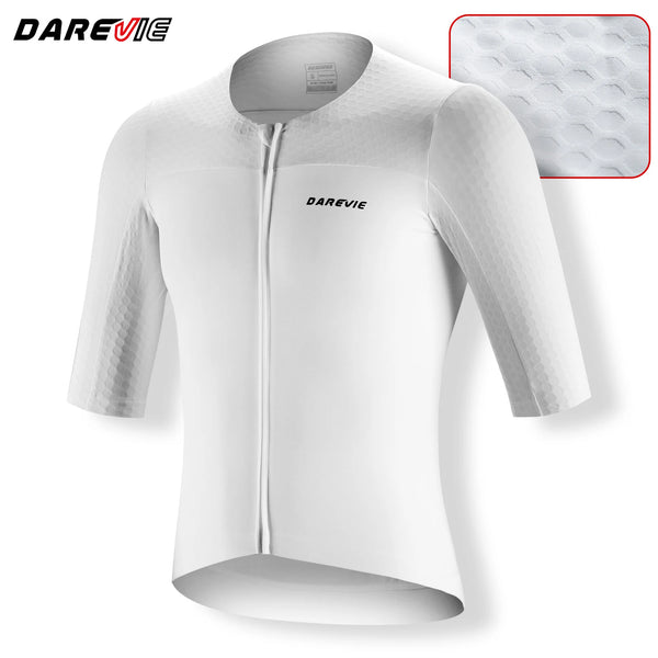 អាវយឺតជិះកង់ DAREVIE Aero ល្បឿនលឿនប្រឆាំងនឹងកាំរស្មីយូវីកម្រិតខ្ពស់សម្រាប់បុរស អាវយឺតជិះកង់ Maillot ស្រូបយកសំណើមទម្ងន់ស្រាលសម្រាប់បុរស