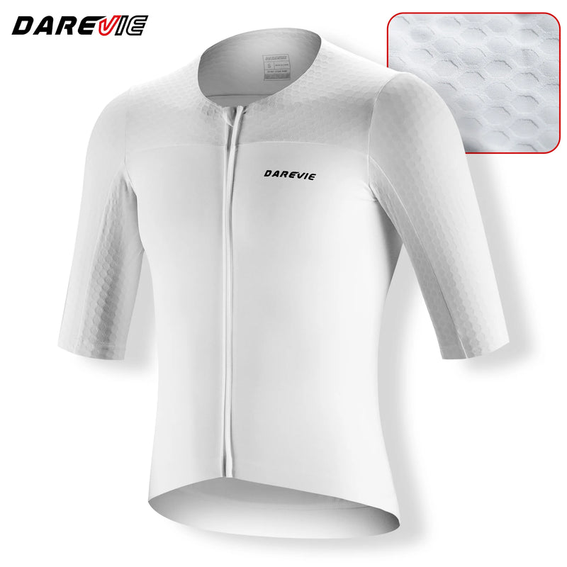 អាវយឺតជិះកង់ DAREVIE Aero ល្បឿនលឿនប្រឆាំងនឹងកាំរស្មីយូវីកម្រិតខ្ពស់សម្រាប់បុរស អាវយឺតជិះកង់ Maillot ស្រូបយកសំណើមទម្ងន់ស្រាលសម្រាប់បុរស