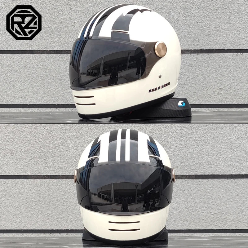 ORZ Motorcycle Helmet DOT Certification Retro Full Face Off Road Helmet Cascos Para Motos Capacete Casco Moto