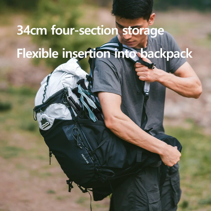 Naturehike Lightwind Ext-Carbon Fibre 4-Section Folding Hiking Poleultra-Lightweight And Quick-Opening Portable Walking Poles