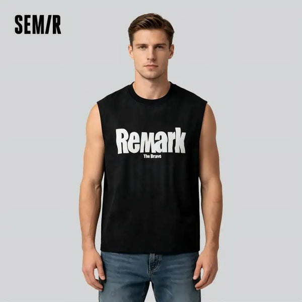 អាវកាក់បុរស Semir ឆ្នាំ ២០២៦ រចនាប័ទ្មអាមេរិក អាវយឺតដៃខ្លីកីឡាបាល់បោះបោះពុម្ពអក្សរ ទន់ធម្មតា