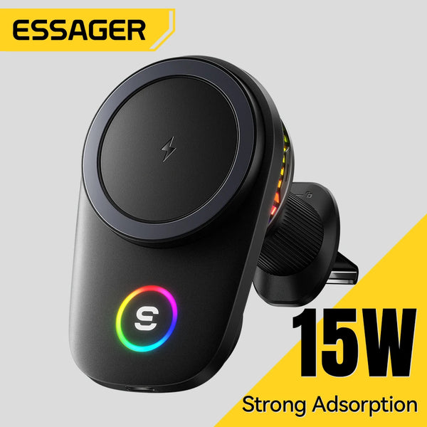 ជើងទ្រទូរស័ព្ទរថយន្ត Essager ម៉ាញេទិក ជើងទ្រទូរស័ព្ទរថយន្ត រន្ធខ្យល់សម្រាប់ Magsafe iPhone 17 16 15 Pro Xiaomi Samsung ជើងទ្រម៉ាញេទិកខ្លាំង
