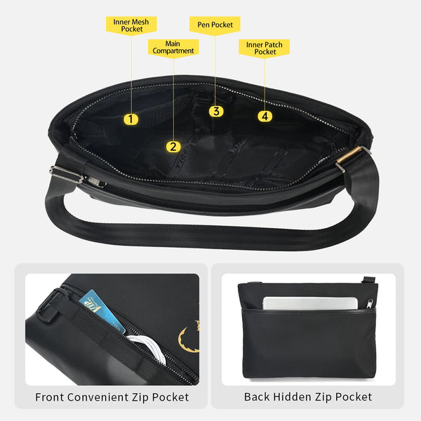 Tigernu Chinese Style Crossbody Bags For Men 9.7inch Tablet Shoulder Bags Mini Light-weight Travel Bags For Men Dragon Series