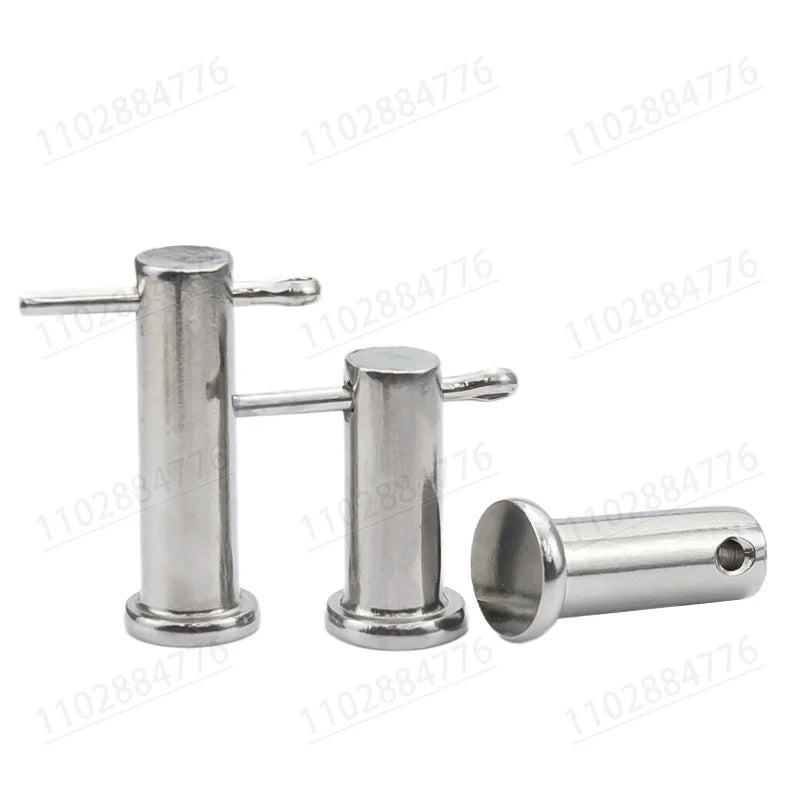 304 Stainless Steel with Hole Pin Shaft Cotter Pin Set Flat Head Cylindrical Pin Plug Pin Positioning Pin M3 M4 M5 M6 M8 M10