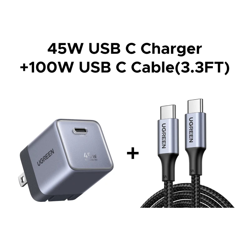【Ultra Mini】UGREEN Nexode Air  45W GaN Charger USB C Fast Charger PD3.0 PPS For iPhone 18 17 Pro Samsung S26  Tablet Macbook Air