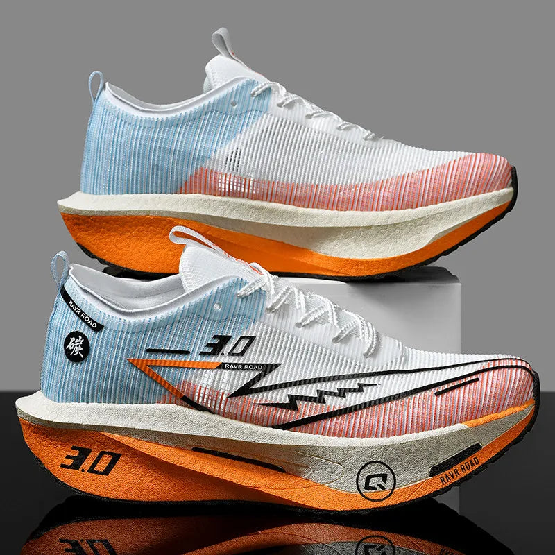 Couple Sneakers for Men Women Lightweight Breathable Professional Marathon Training Jogging Shoes Lightweight Mesh Tennis Shoes