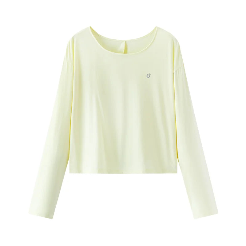 Semir Women Tshirt Moisture Wicking Quick Dry Hollow Cropped Long Sleeve Top 2026 Summer
