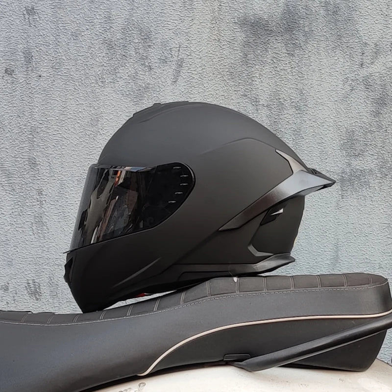 ORZ Full Face Motorcycle Helmet with Big Spoiler DOT Approved Racing Motorbike Helmet for Men Women