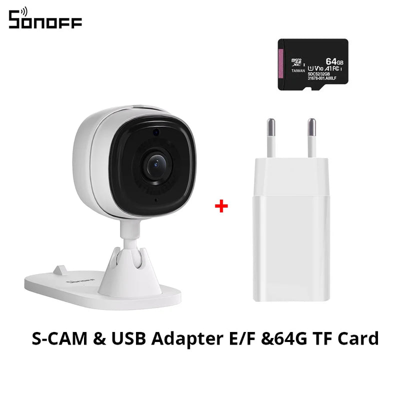 SONOFF 1080P HD Wi-Fi IOT Camera CAM Slim Smart Home Security Motion Detection Alarm Scene Linkage via eWeLink Alexa Google