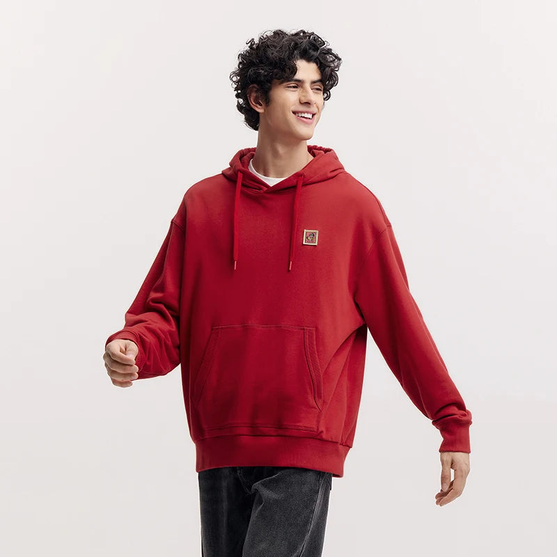 Semir Fashion Hoodie Men Spring Hooded Loose Print Couple Style Trendy Youth Casual Comfortable Stylish Pullover Top