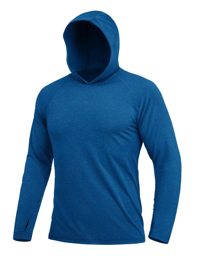 TACVASEN UPF 50+ Sun Protection Hoodie Shirts Men's Long Sleeve T-shirts Lightweight Quick Dry Pullovers Swim Fishing Tee Tops
