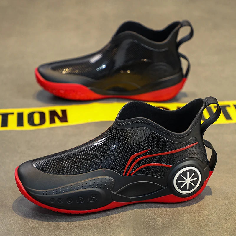Men's Rain Shoes Four Seasons New Non-Slip Waterproof Outdoor Casual Fishing Shoes Fashion Lovers Comfort Soft-Sole Rain Boots
