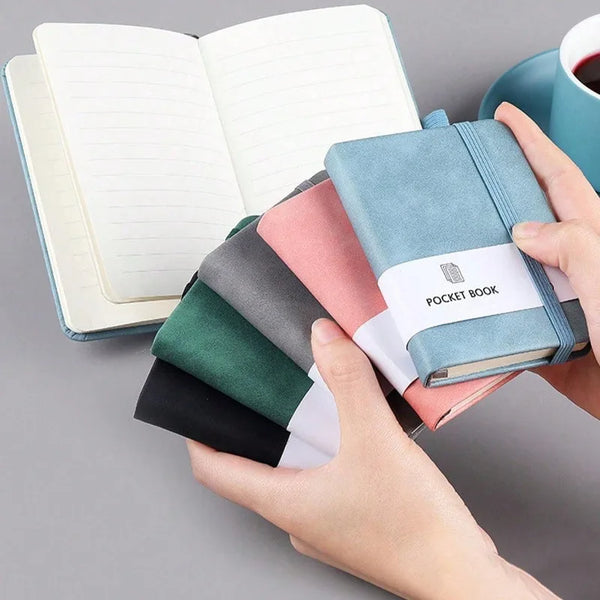 1pc A7 Pocket Notebook Journals, Small Notepad Notebooks For Note Taking.A7 Mini Note Pads With Pen Holder. 200 Pages notebooks