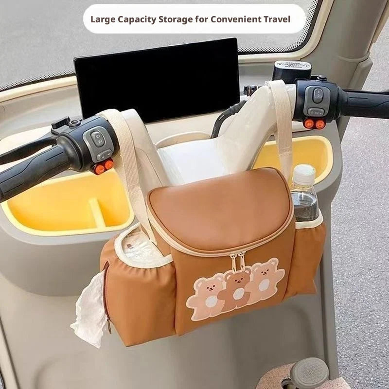 SEAMETAL Large Capacity Electric Bike Storage Bag Multi Functional Bicycle Hanging Bag Waterproof PU for Motorcycle Accessories