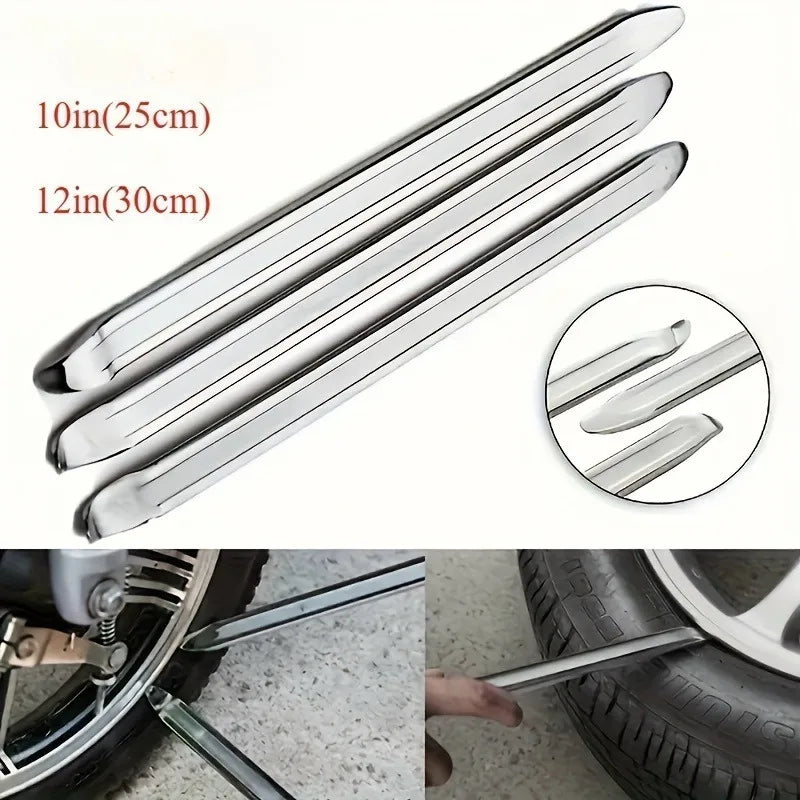 1pc Steel Tire Lever Tool,Suitable for Bicycle,Motorcycle Replacement,Anti-Rust Coating,Universal Tire Repair Essential Tool.