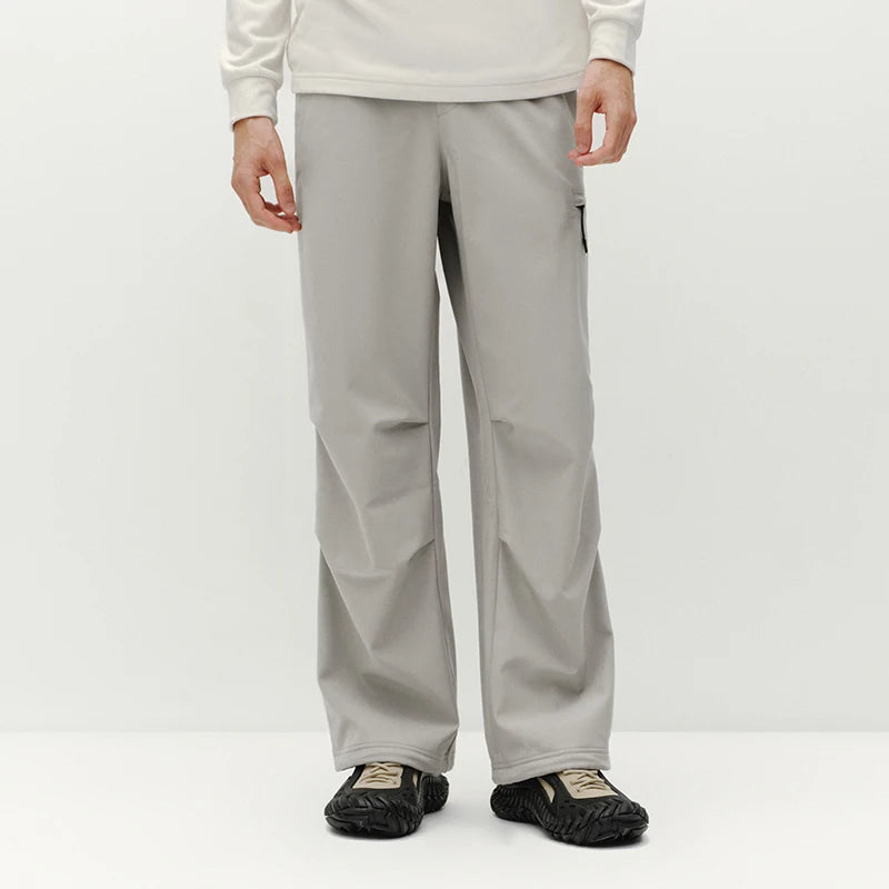Semir Men Pants Water Repellent Fleece Lined Straight Leg Urban Workwear Style 2026 Winter Full Length Comfort Fit