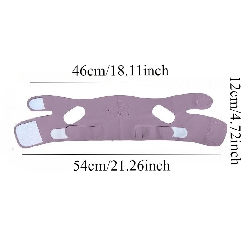 Adjustable V-shaped Face Lift Mask - Breathable, Reusable Facial Shaping Bandage for Double Chin Reduction and Tight facial mask
