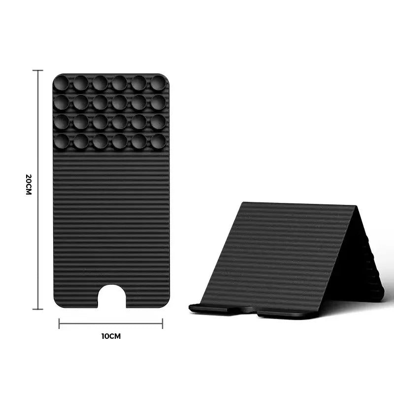 3rd Gen Silicone Phone Holder, Multi Surface Suction Phone Stand, Portable Hands Free Mobile Mount for Shower Gym Desk