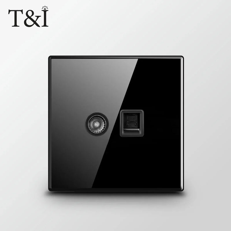 UK Crystal Tempered Glass Switch Panel LED Indicator 1/2/3/4 Gang/ 1/2 Way Self-reset  Button Light