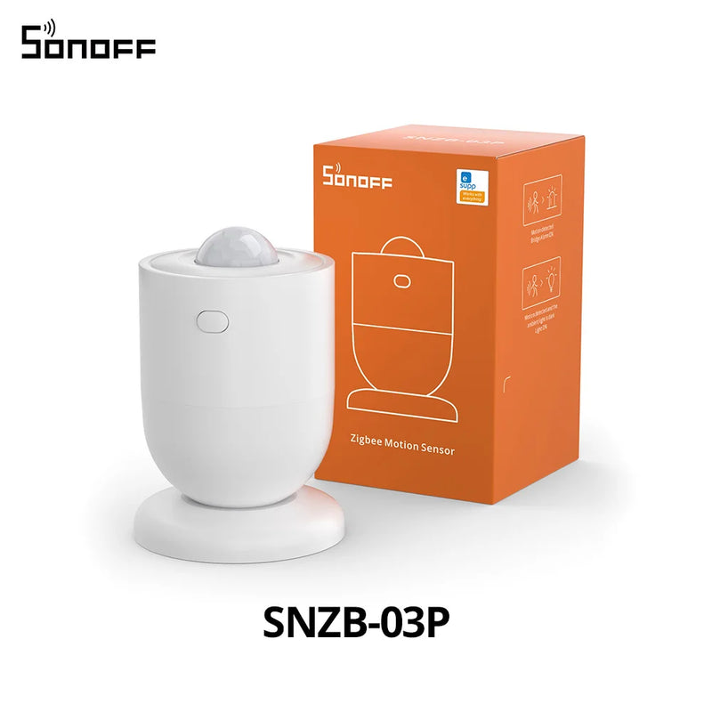 SONOFF SNZB-03P Zigbee Motion Sensor Light Detection Home Security Local Smart Scene Linkage via eWeLink APP Alexa Google