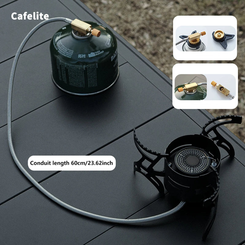 Foldable Small Outdoor Camping Stove Portable Split Gas Stoves Multifunctional Picnic Stove with Adapter and Storage Bag