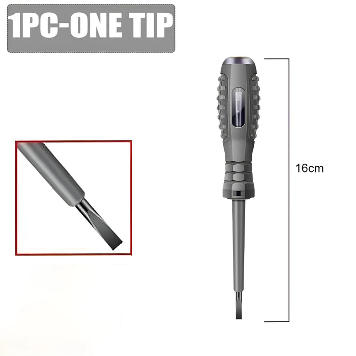 1/2 Pcs Slotted/Phillips Screwdriver Neon Bulb Indicator Detector Non-Contact Insulated Electrician Pocket Tester Pen Tools 1 PC One Tip