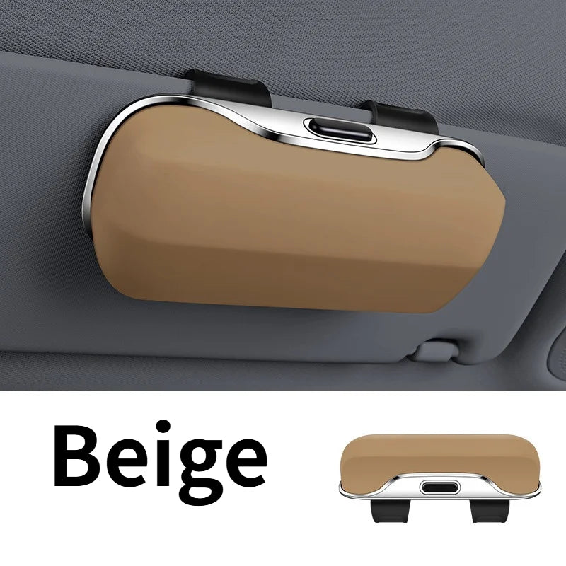 1 pcsMultifunctional Glasses Case for Cars That Can Be Attached to The Sun Visor, Serving As a Holder.receipt compartment