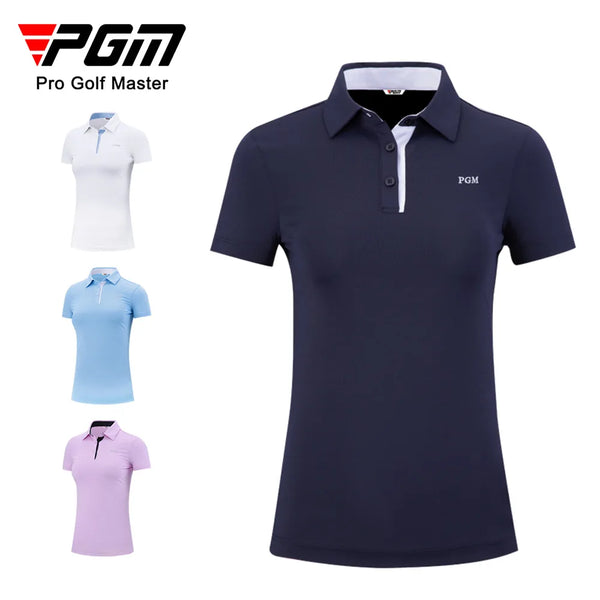 PGM Women's Golf Short Sleeved T-shirt Summer Quick Drying Sports Top Clothing Manufacturer Direct Sales YF486